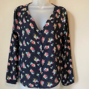 LUSH Floral Blouse Size M